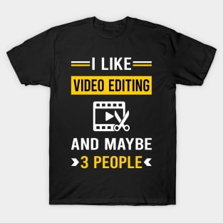 3 People Video Editing Editor T-Shirt